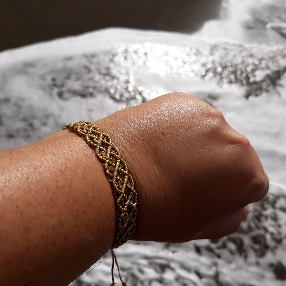 Gold Celtic Macrame Bracelet